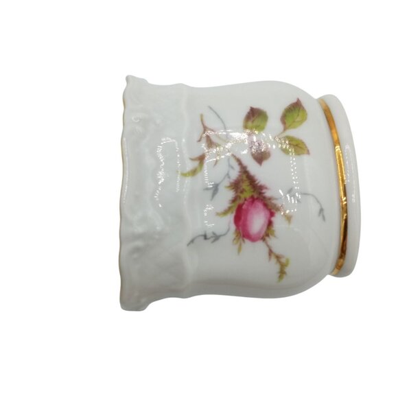 Winterling Germany Cigarette Holder Vanity Dish Gold Trim Rosebud Porcelain - Picture 11 of 15